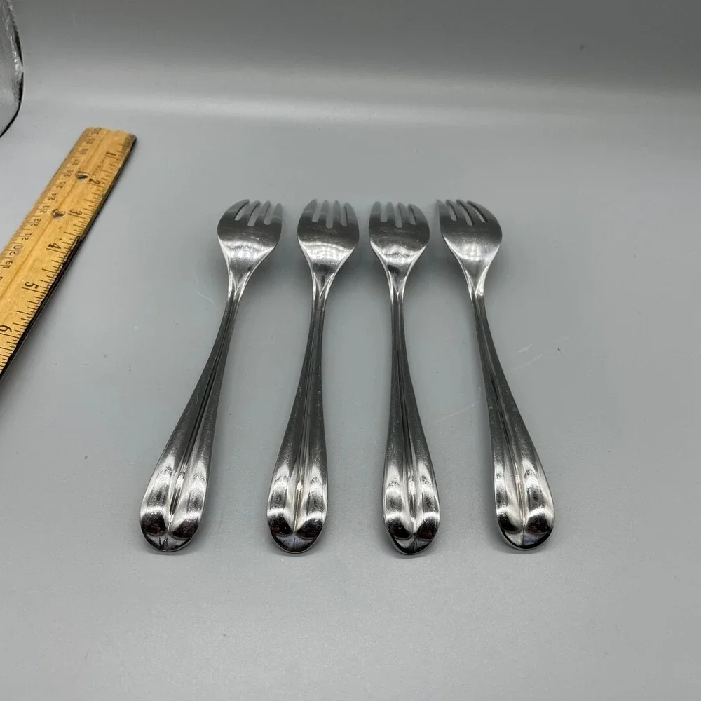 Dansk‎ Alsace Stainless Steel Salad Forks Set of 4 Alsace Design 7.25